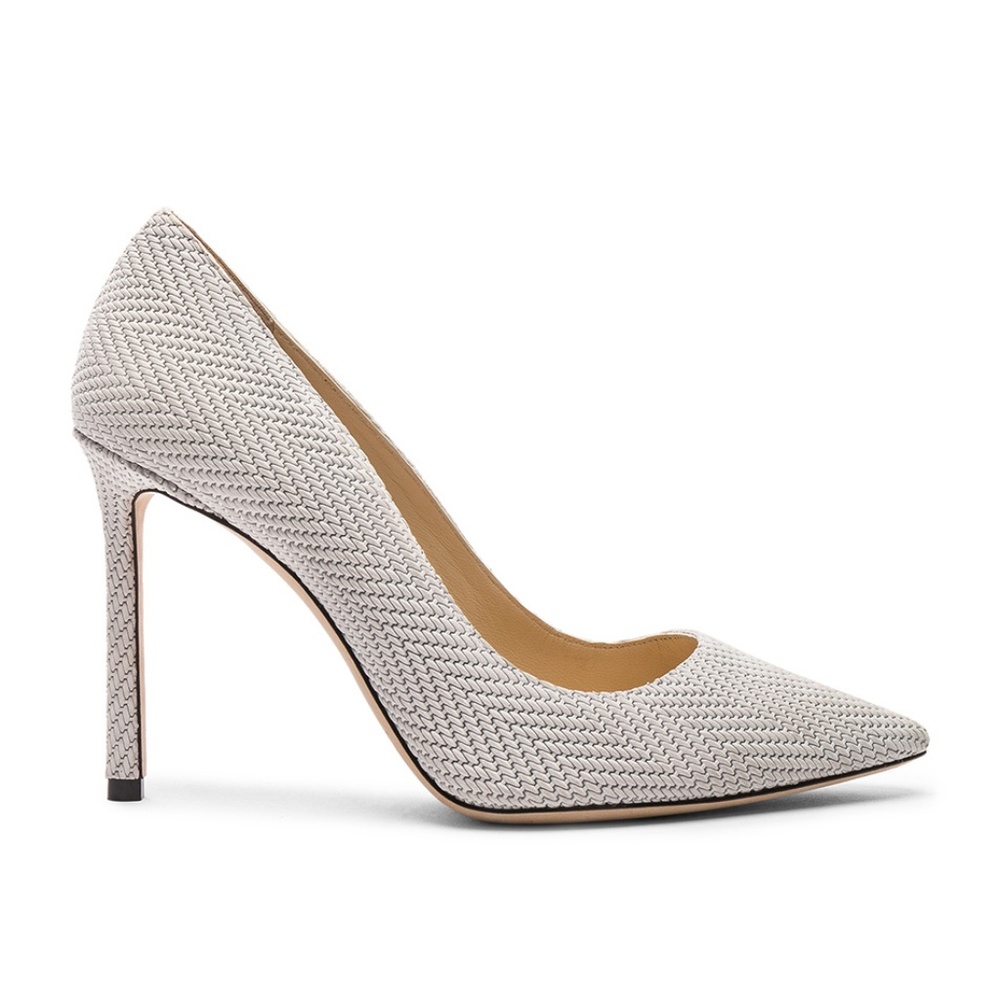 SOLD!Jimmy Choo Romy Embossed leather heels 38 - Picture 7 of 8